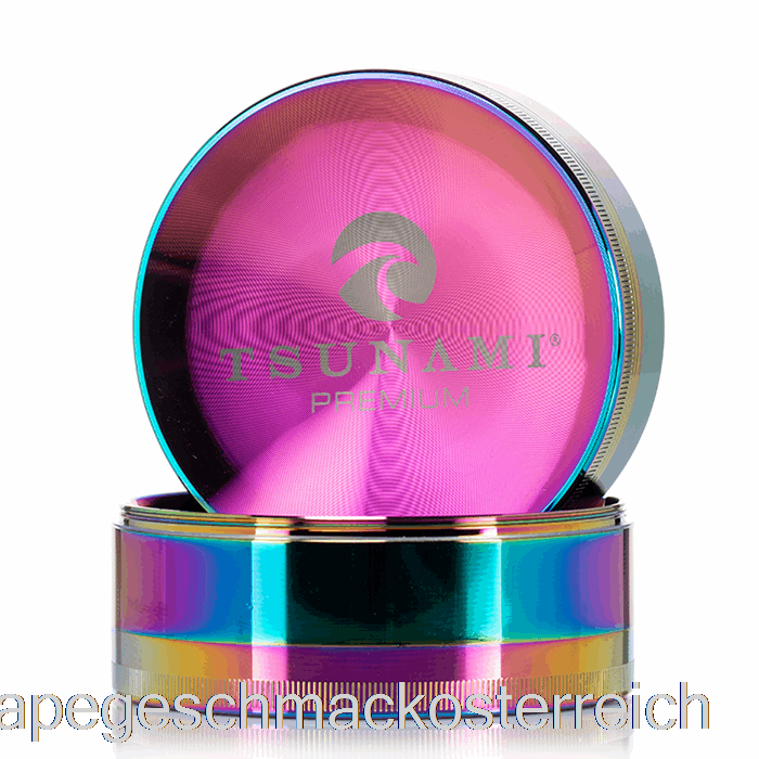 Tsunami 3,9 Zoll 4-teiliger Versunkener Top-Grinder Rainbow (100 Mm) Vape-Geschmack